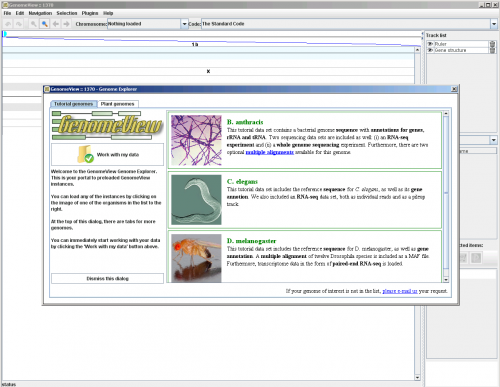 GenomeView is running and ready to do your bidding.